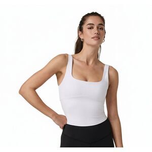 Vuori AllTheForm Support Tank - White - Large - BlissBlend Form